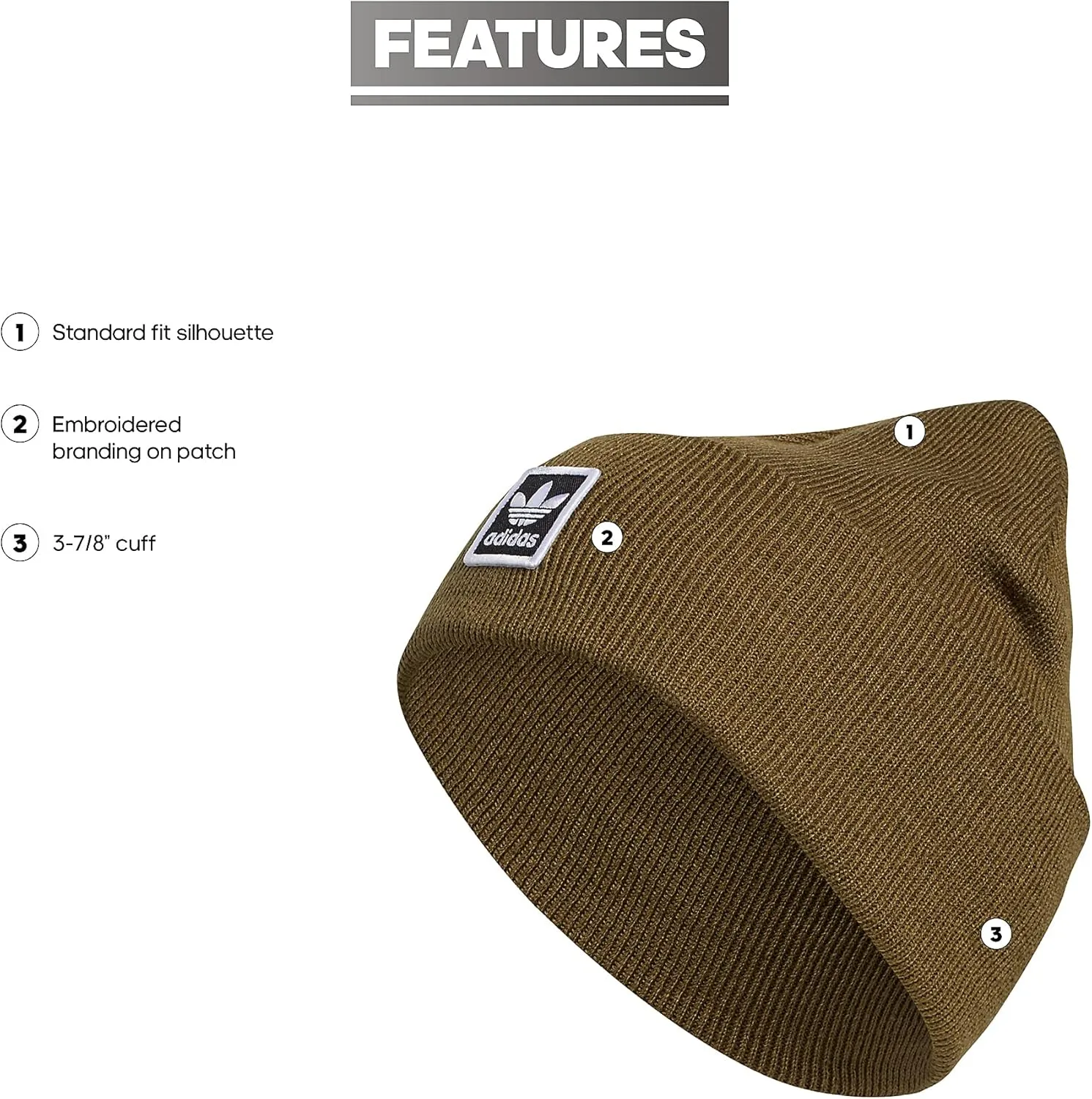 adidas Unisex-Adult Tall Utility Cuff Beanie