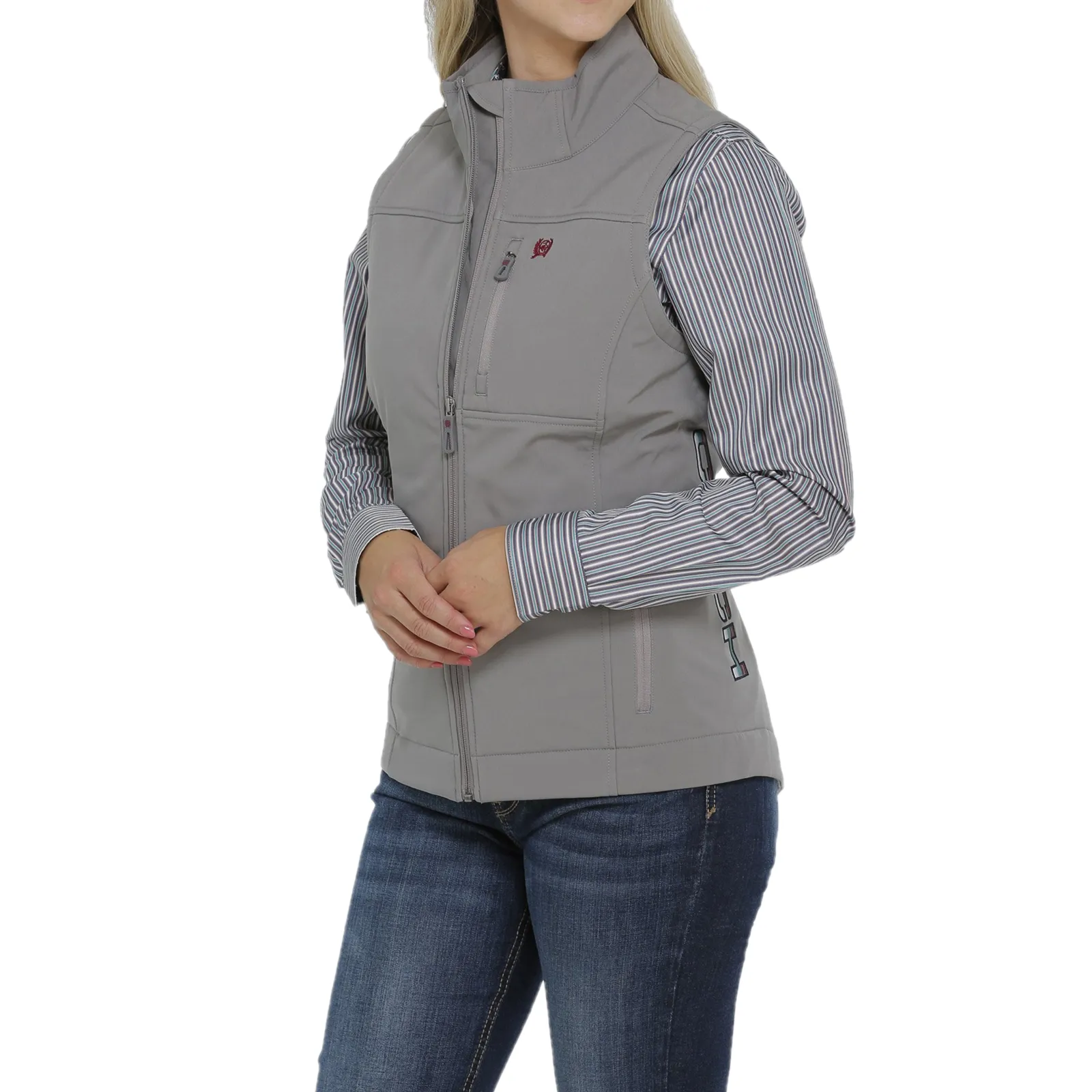 Cinch® Ladies Light Grey Bonded Vest MAV9882007