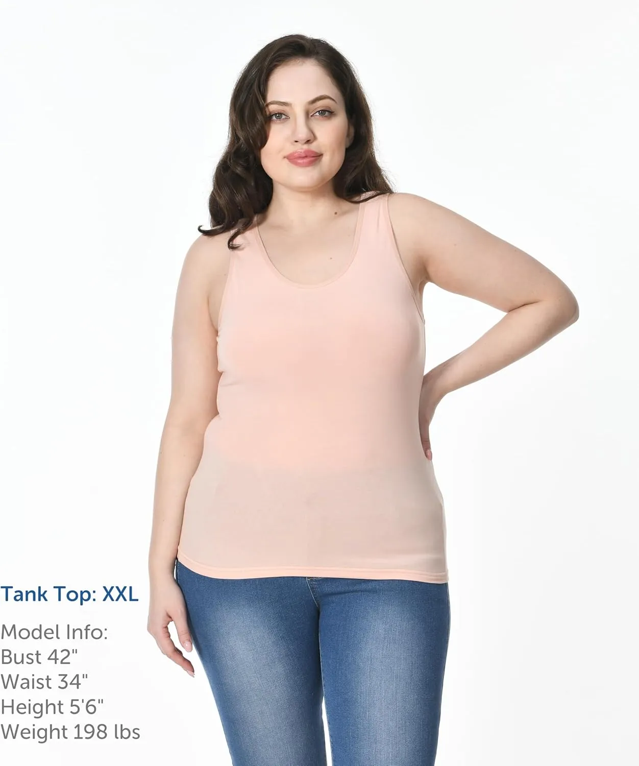 Comfneat Women's 4-Pack Slim-Fit Basic Tanks Cotton Casual Comfy Top Underwear Vests