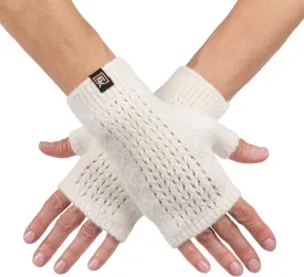 Evolution Knitwear Wool Mesh Knit Fingerless Mittens - Super Soft Merino Wool - Made in the USA