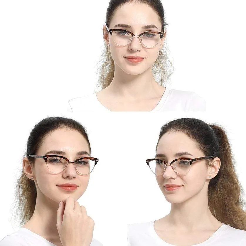 Flaunt Semi-Rimless Women's Anti-Blue Light Glasses