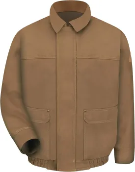 FR Men's Bulwark 11 oz Brown Duck Excel FR ComforTouch Lined Bomber Jacket