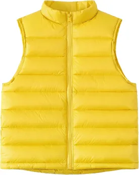Happy Cherry Down Puffer Vest for Boy Girls Lightweight Water-Resistant Winter Jacket Outwear Kids Fall Sleeveless Coats