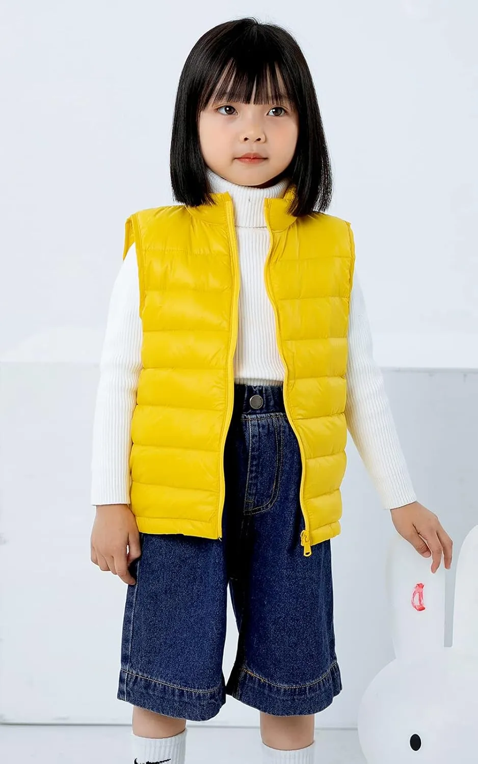Happy Cherry Down Puffer Vest for Boy Girls Lightweight Water-Resistant Winter Jacket Outwear Kids Fall Sleeveless Coats