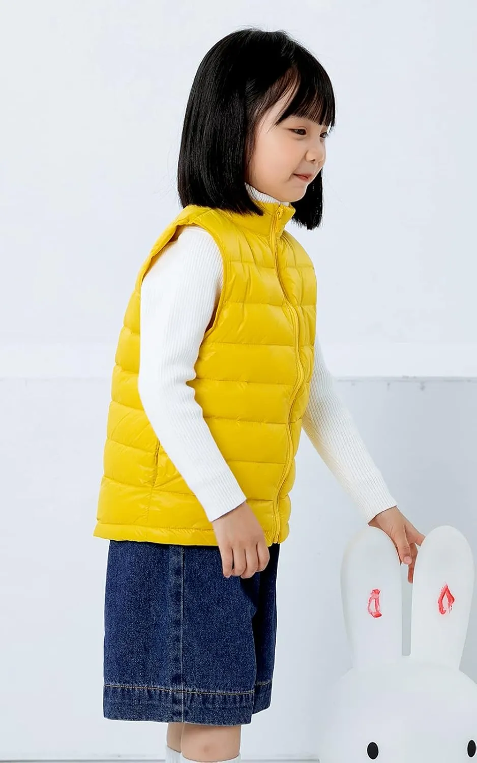 Happy Cherry Down Puffer Vest for Boy Girls Lightweight Water-Resistant Winter Jacket Outwear Kids Fall Sleeveless Coats