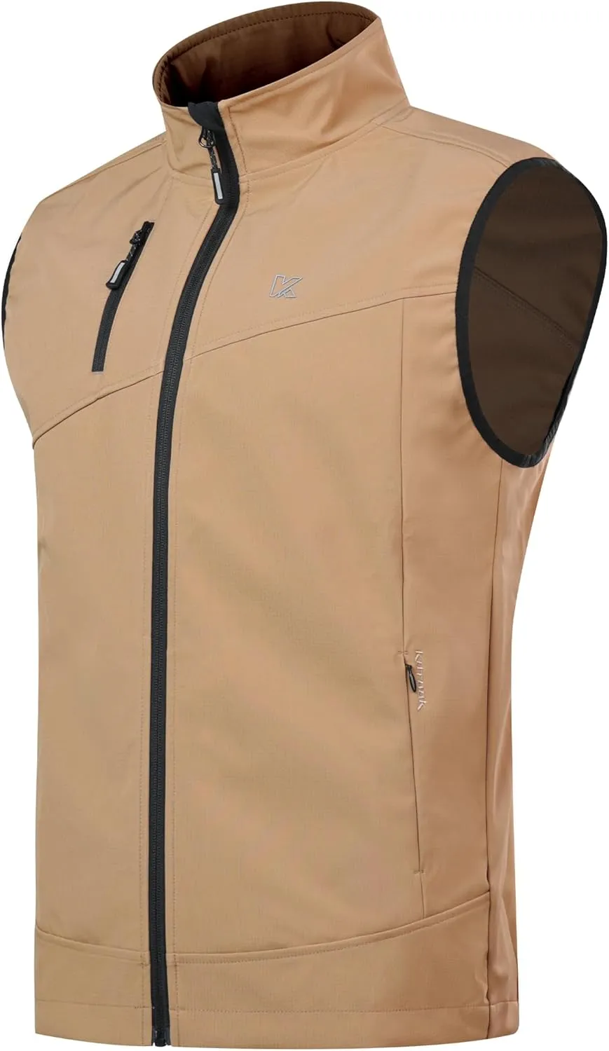 KUTOOK Mens Softshell Sleeveless Jacket Winter Warm Fleece Outerwear Vests for Cycling Golf Hiking