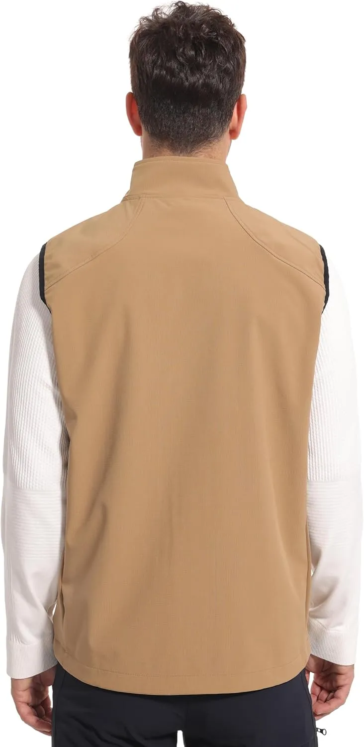 KUTOOK Mens Softshell Sleeveless Jacket Winter Warm Fleece Outerwear Vests for Cycling Golf Hiking
