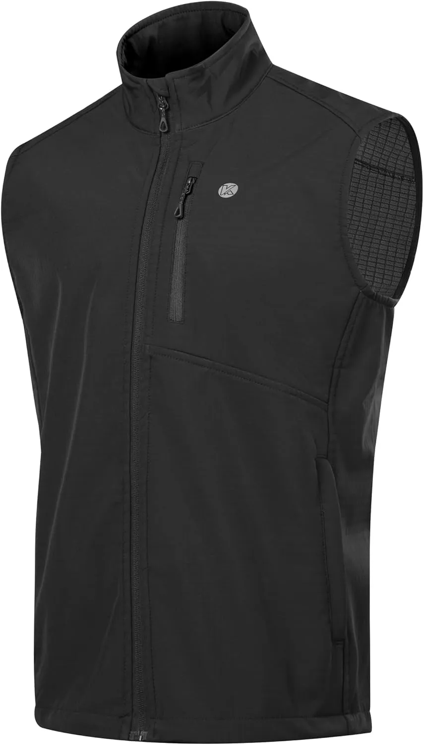 KUTOOK Mens Softshell Sleeveless Jacket Winter Warm Fleece Outerwear Vests for Cycling Golf Hiking