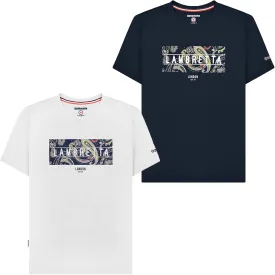 Lambretta Mens Paisley Box Crew Neck Cotton T-Shirt