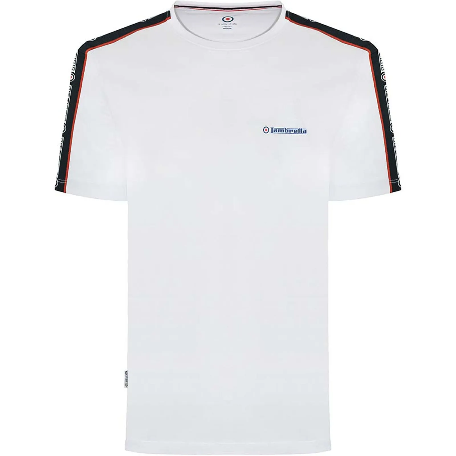 Lambretta Mens Taped Sleeve Cotton T-Shirt