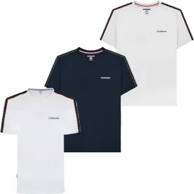 Lambretta Mens Taped Sleeve Cotton T-Shirt