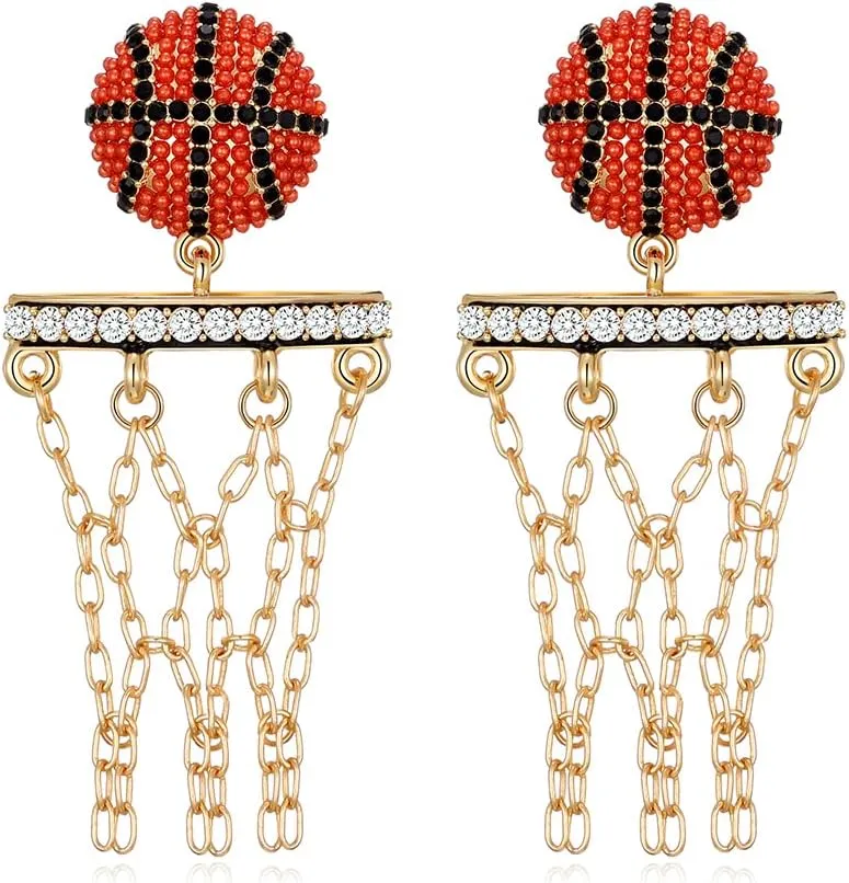 LILIE&WHITE Football Basketball Baseball Dangle Earrings For Women