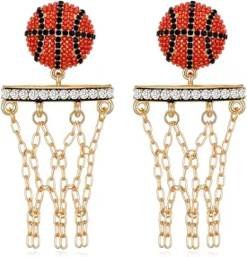 LILIE&WHITE Football Basketball Baseball Dangle Earrings For Women