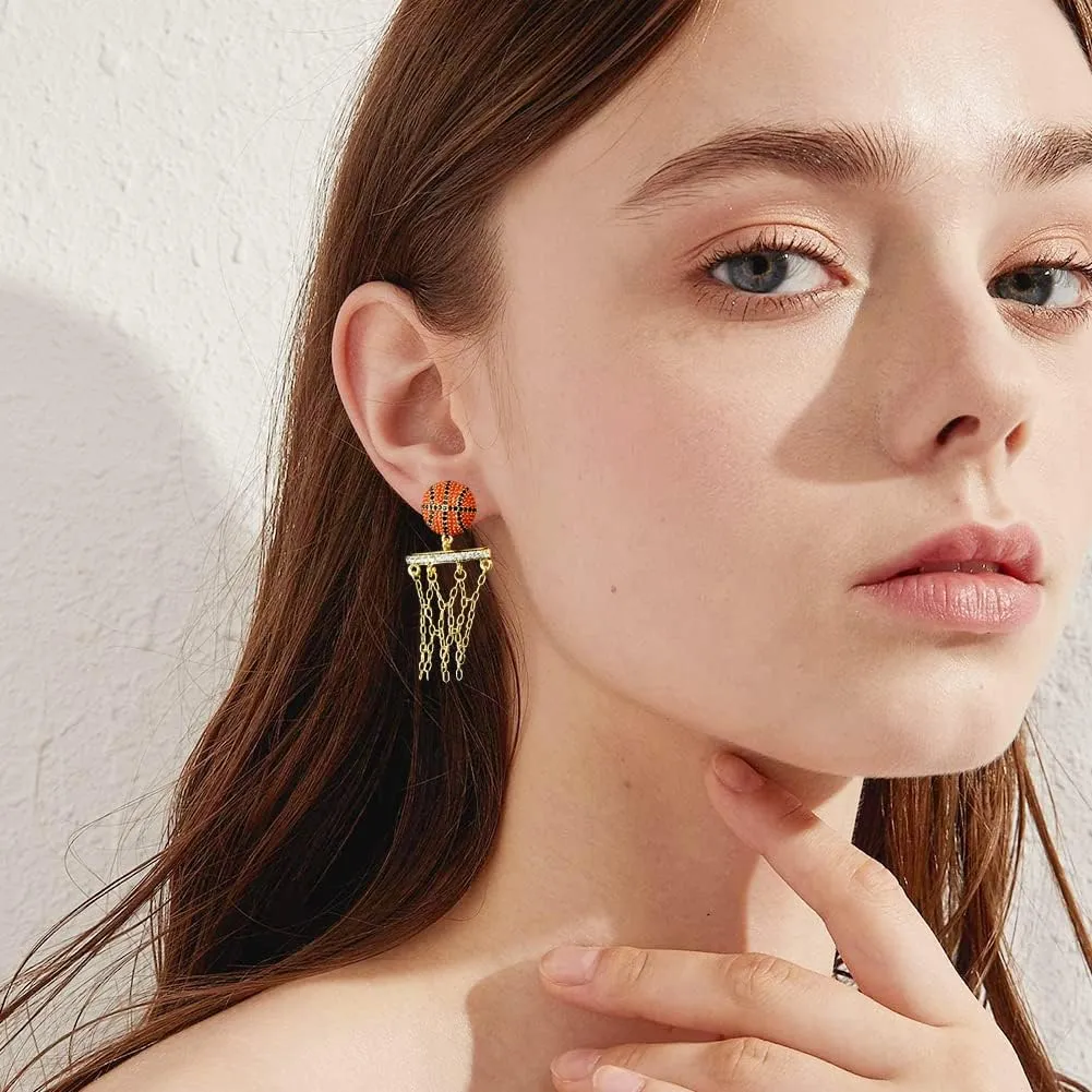 LILIE&WHITE Football Basketball Baseball Dangle Earrings For Women