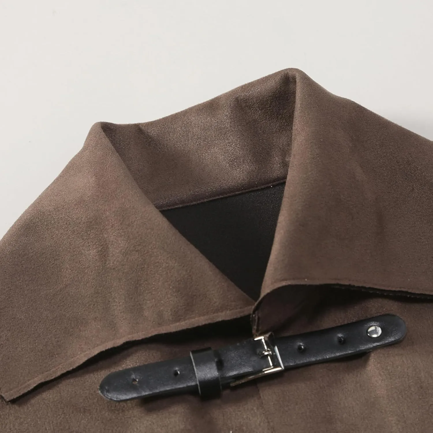 Mens Gothic Waistcoat Steampunk Vest Buckle Belt Tailcoat Suit Vests Vintage Medieval Sleeveless Jacket Halloween Coat