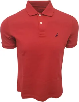 Nautica Men's Slim Fit Short Sleeve Solid Soft Cotton Polo Shirt