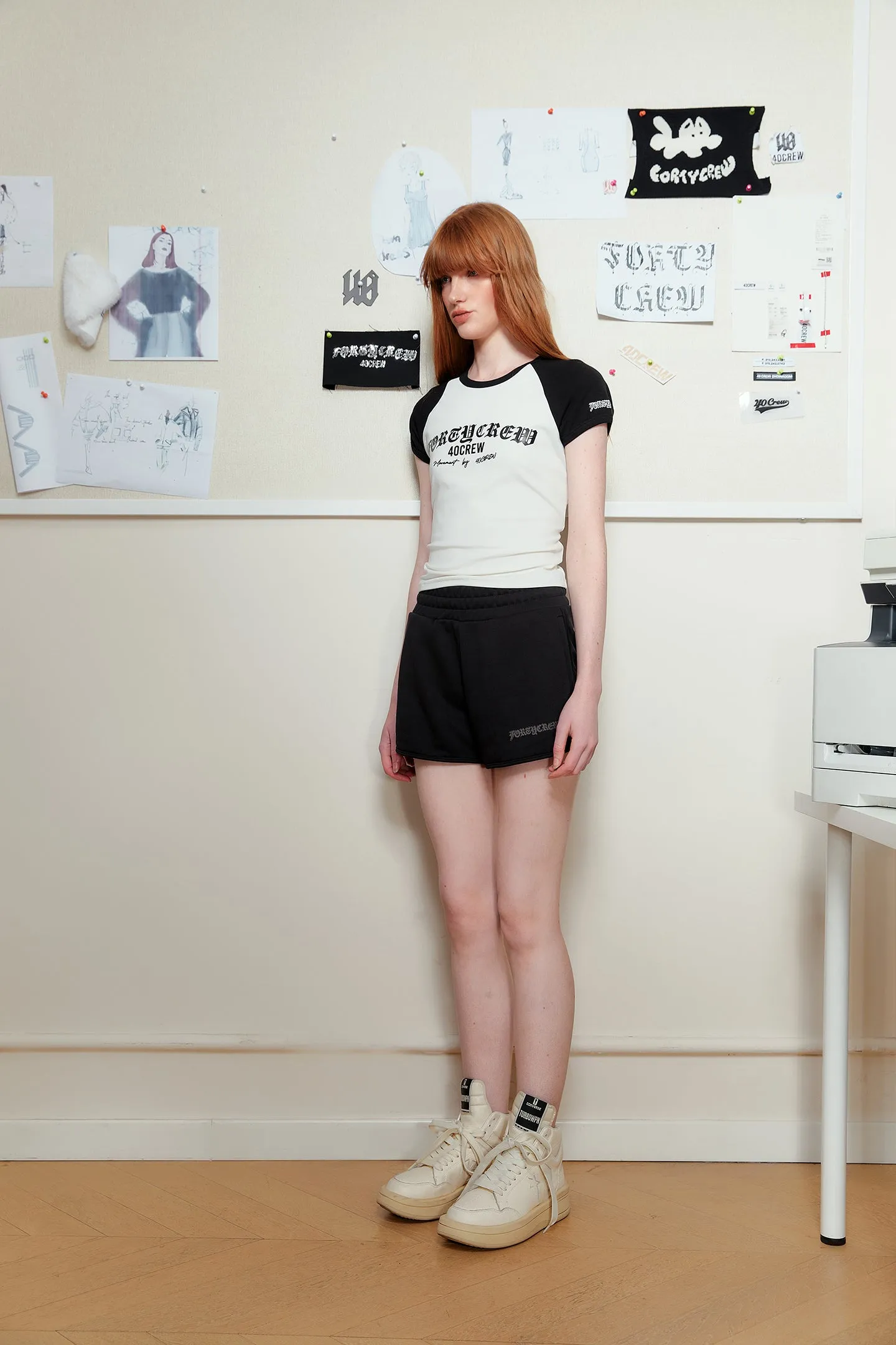 Printed Raglan Sleeve T-shirt