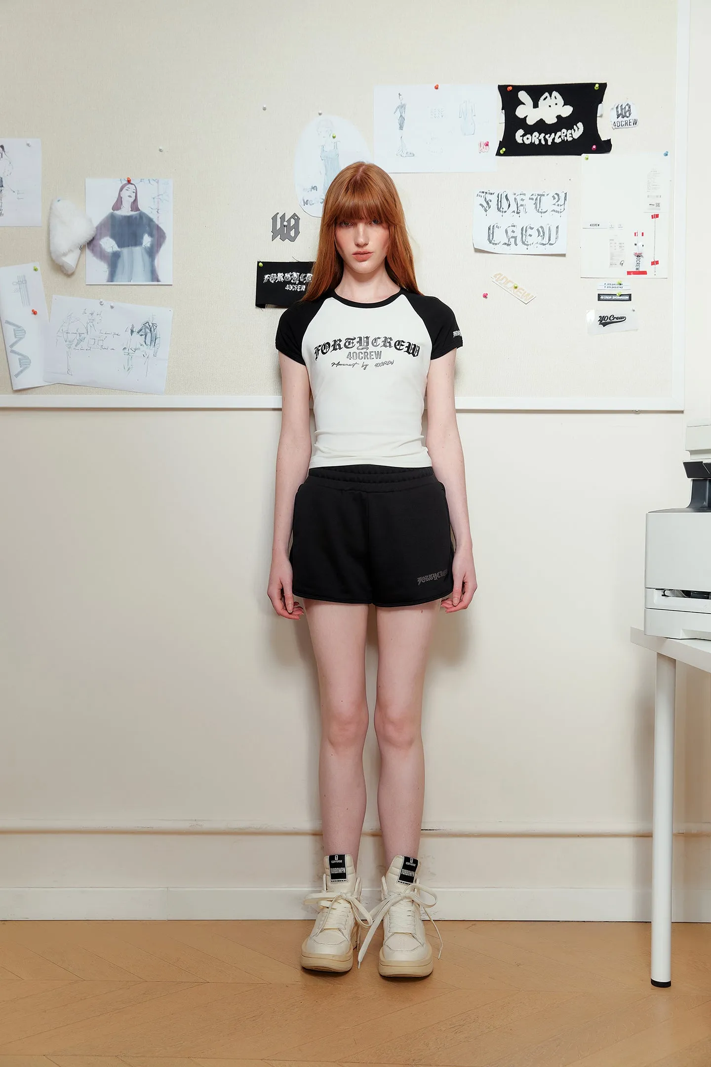 Printed Raglan Sleeve T-shirt