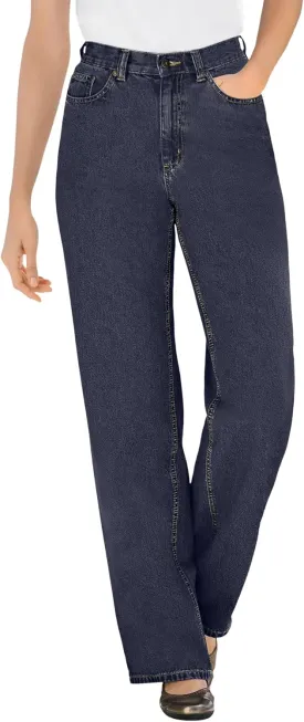 Woman Within Plus Size Perfect Relaxed Cotton Denim Jean