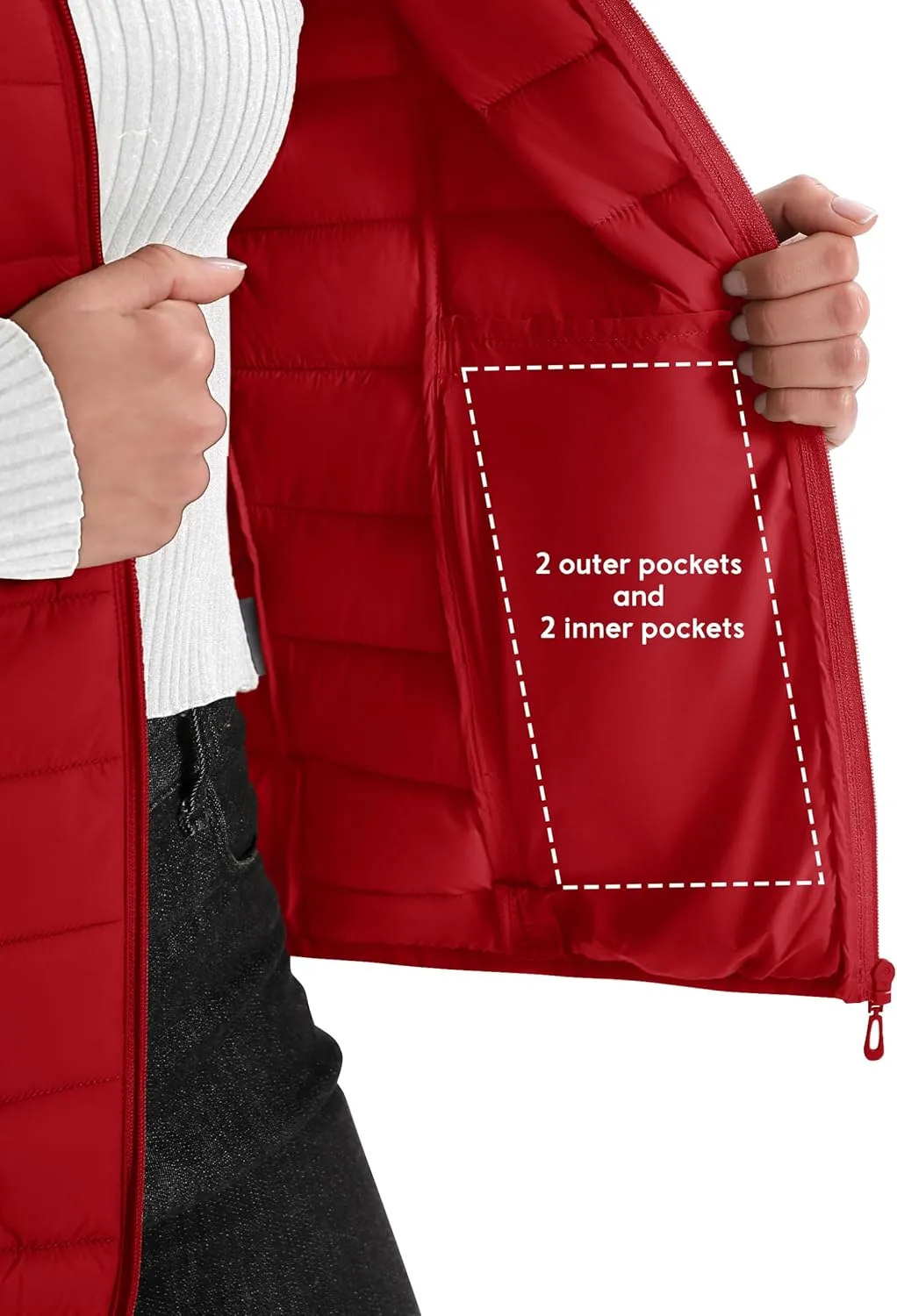 YUCOLEN Women's Puffer Vest Lightweight Stand Collar Zip Puffy Vests